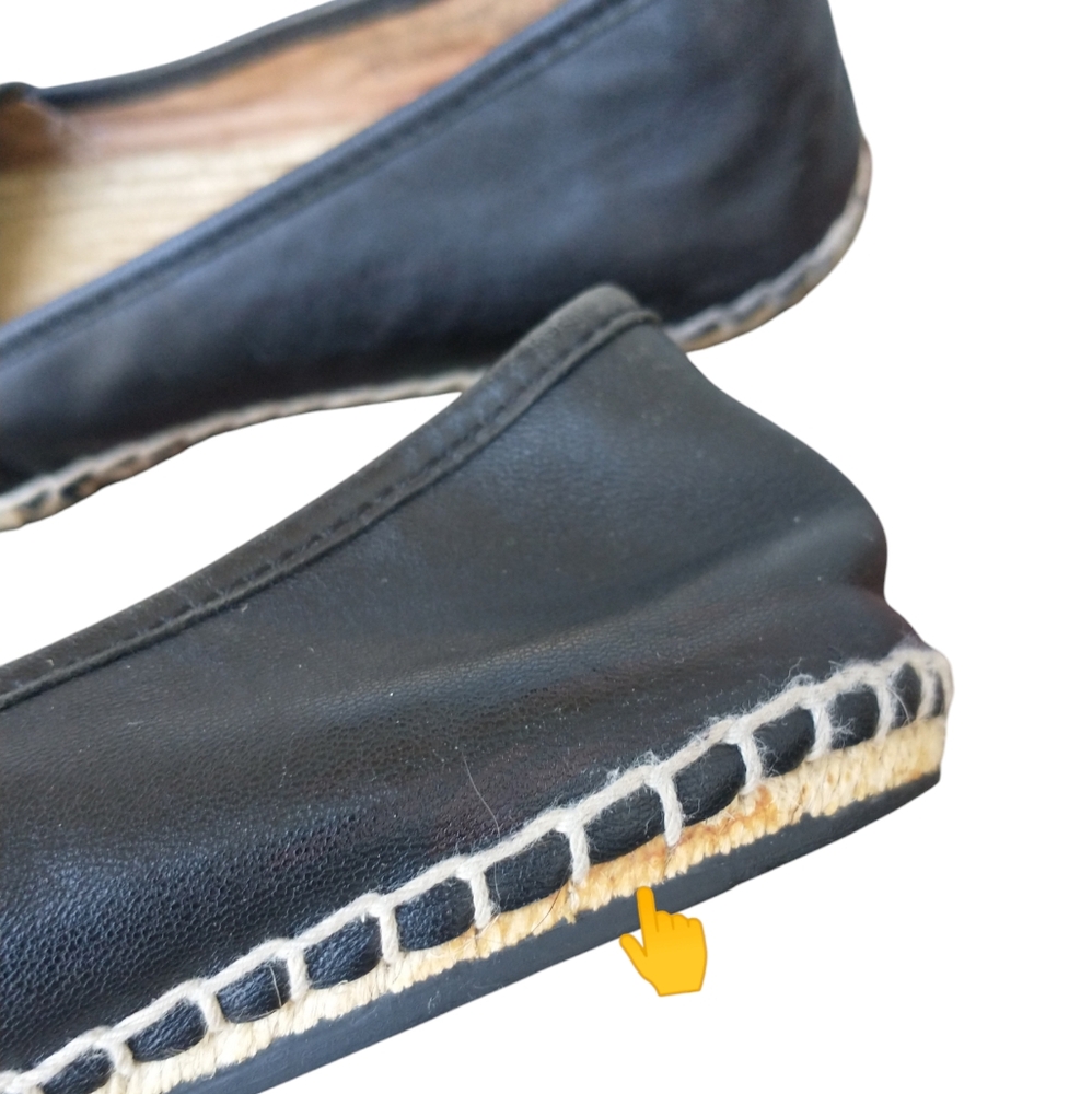 COACH Black Leather Espadrilles Women's Flats. SIZE 7US - Picture 7 of 14